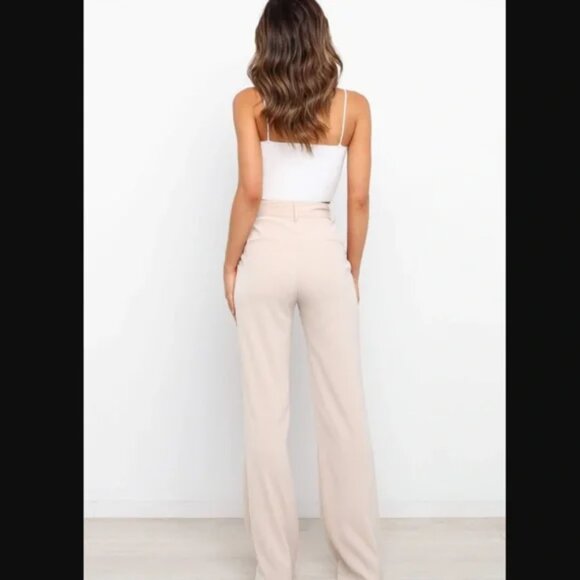 Petal & Pup SNDYS Burland Beige Wide Leg Pants XS - Picture 4 of 12